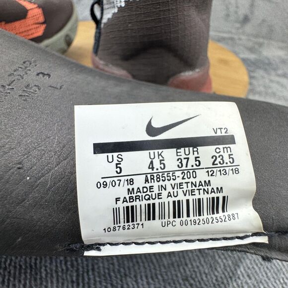 Nike ISPA React Runner Shoes Mens Size 5 Olive Black Orange AR8555-200 - Picture 10 of 11